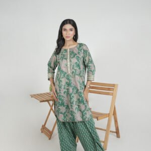 Lawn 2-Piece – Green & Pink Paisley Print